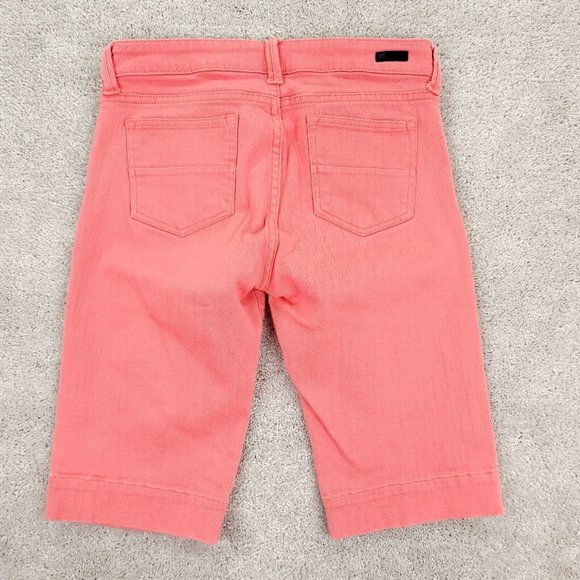 Kut From The Kloth Denim Shorts Women's 8 Pink Stretch Natalie Bermuda Mid Rise - Picture 9 of 11